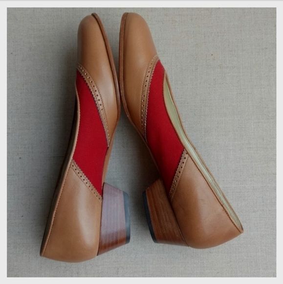 Gucci Women EU 35.5 Leather Canvas Slip-On Pumps - Picture 6 of 8